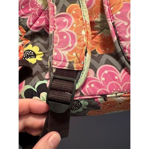 Vera Bradley Floral Multicolor Backpack Unisex Casual Adjustable Straps - Picture 7 of 14
